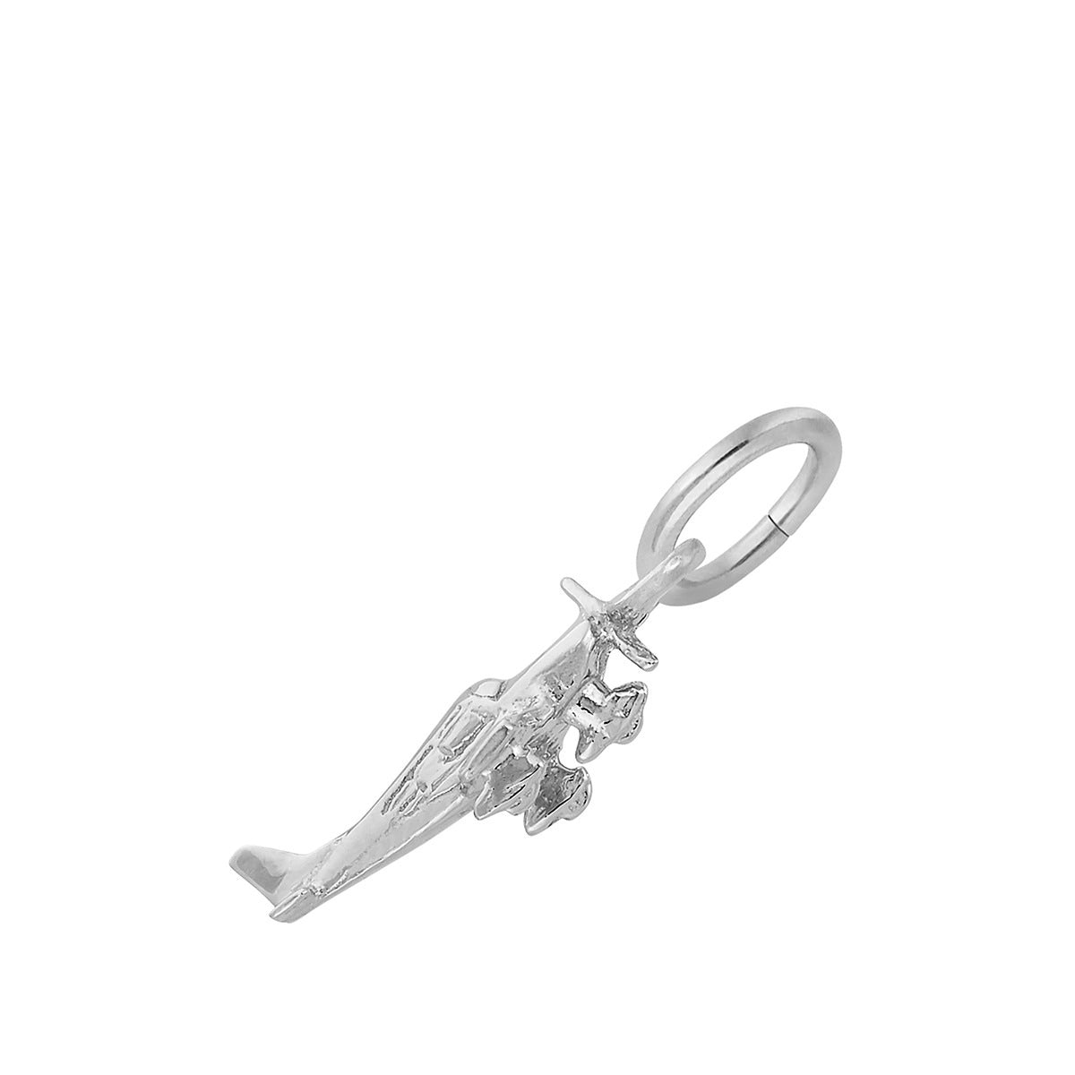 Single Engine Airplane Charm Sterling Silver