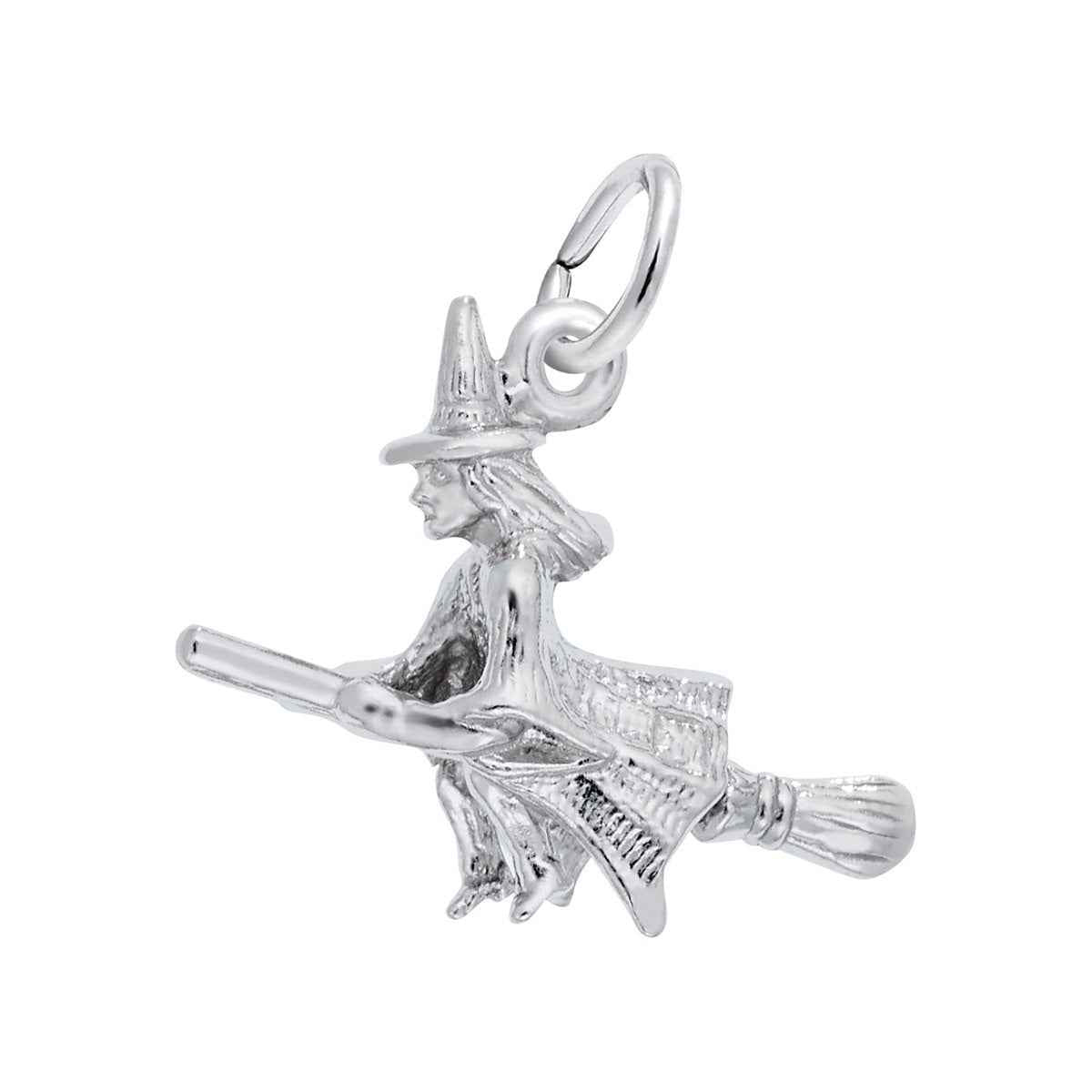 Witch Charm in Sterling Silver