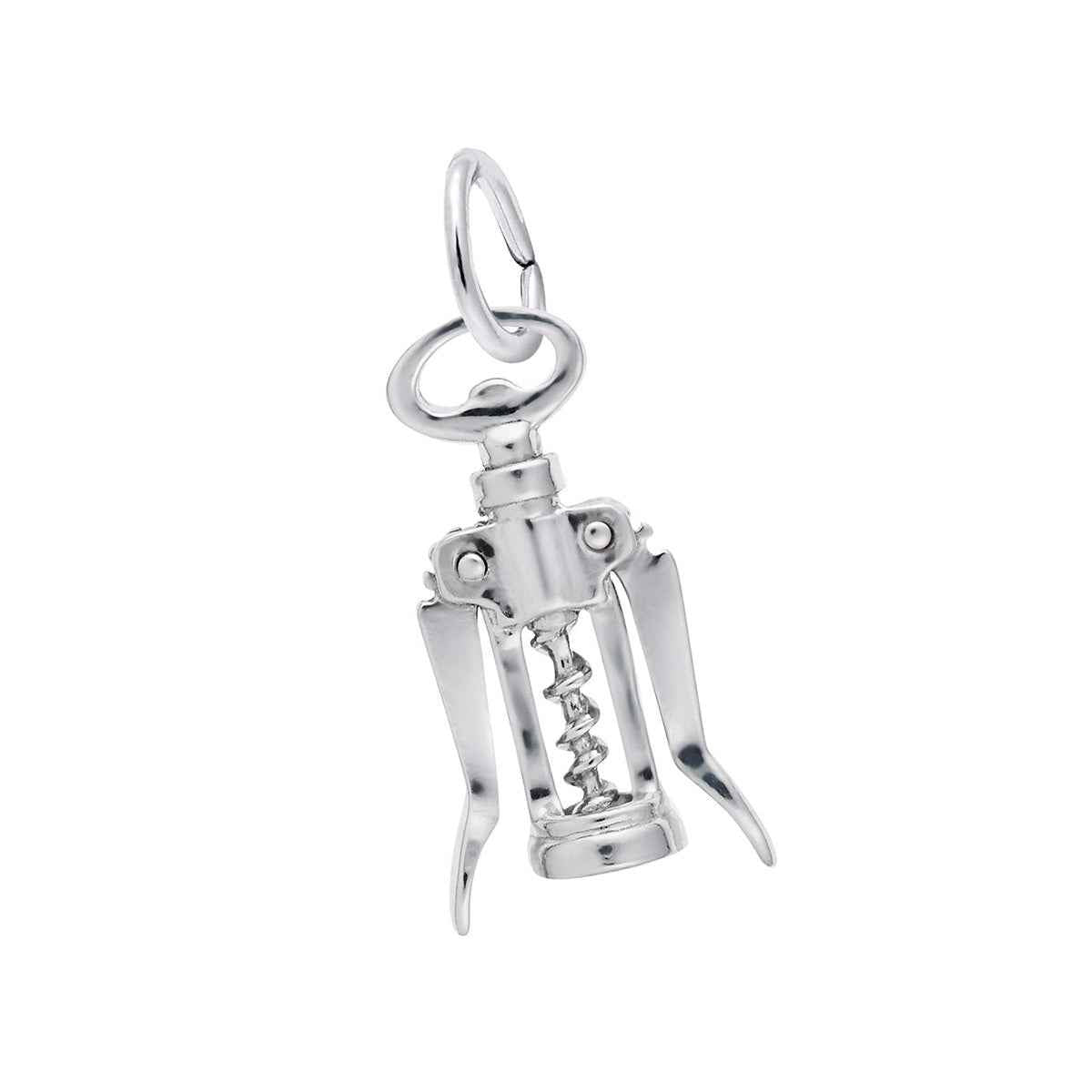 Corkscrew Charm in Sterling Silver