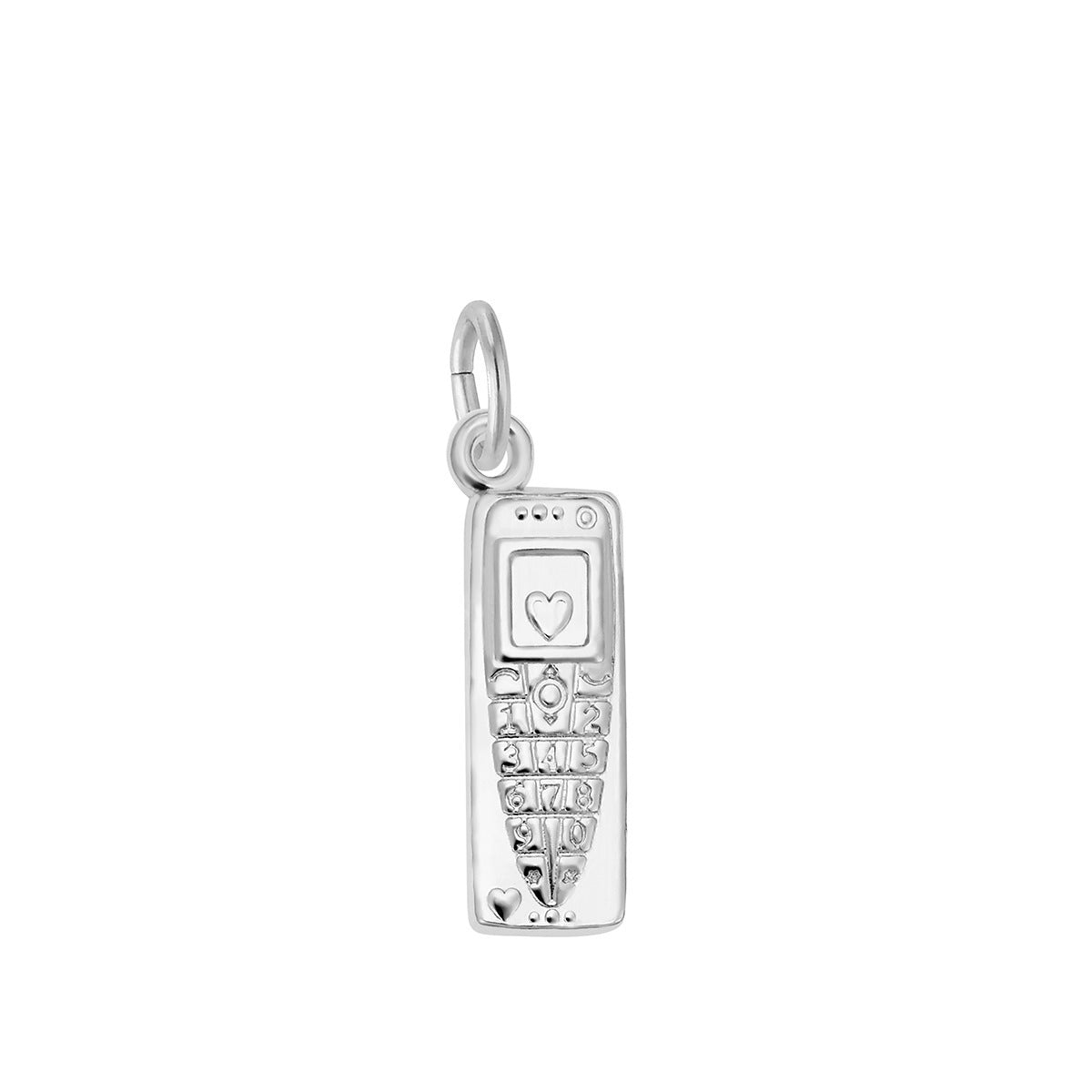 Cell Phone Charm Sterling Silver