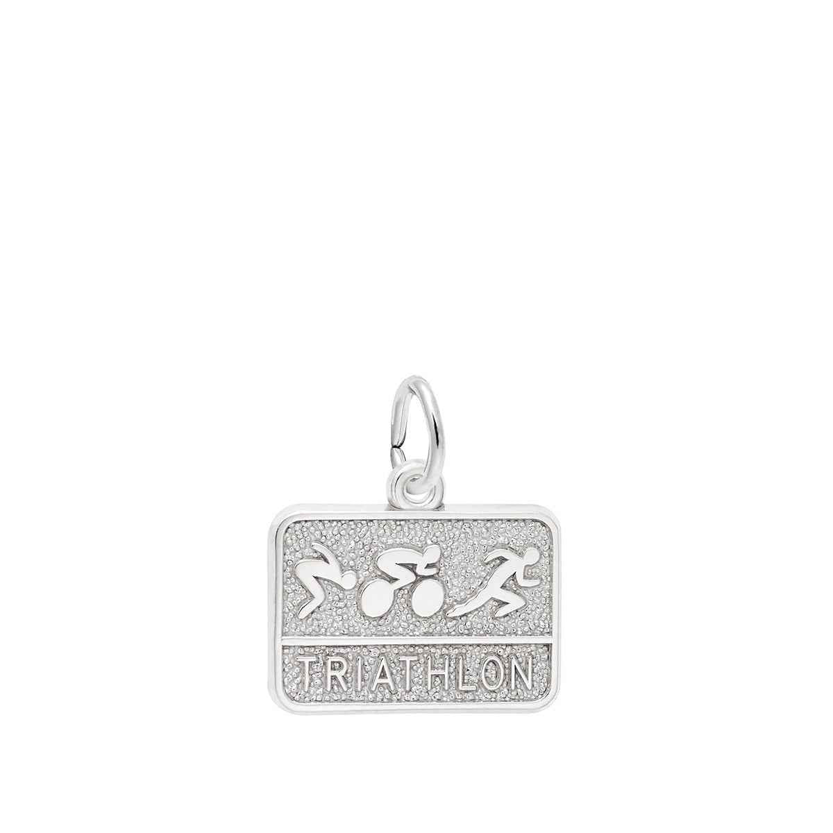 Triathlon Charm in Sterling Silver