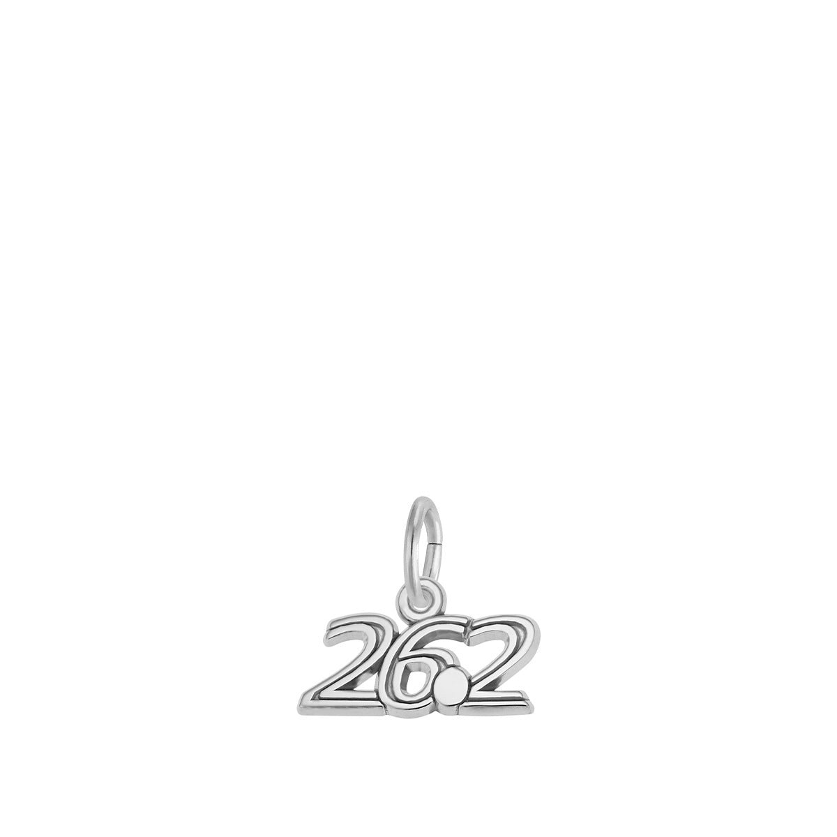 Marathon 26.2 Plain Charm Sterling Silver