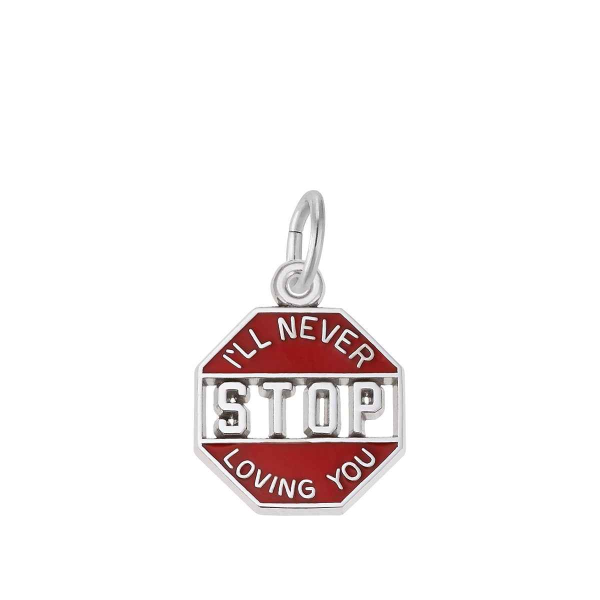 I'll Never Stop Loving Charm in Sterling Silver