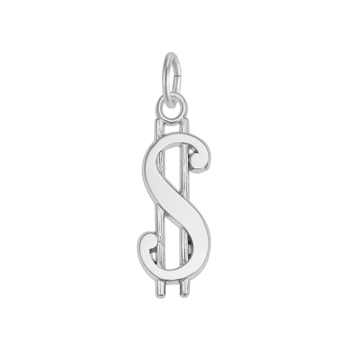 Dollar Sign Charm Sterling Silver