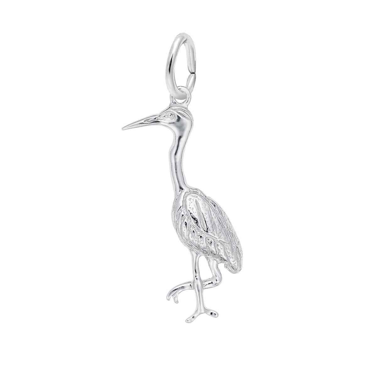 Heron Charm in Sterling Silver
