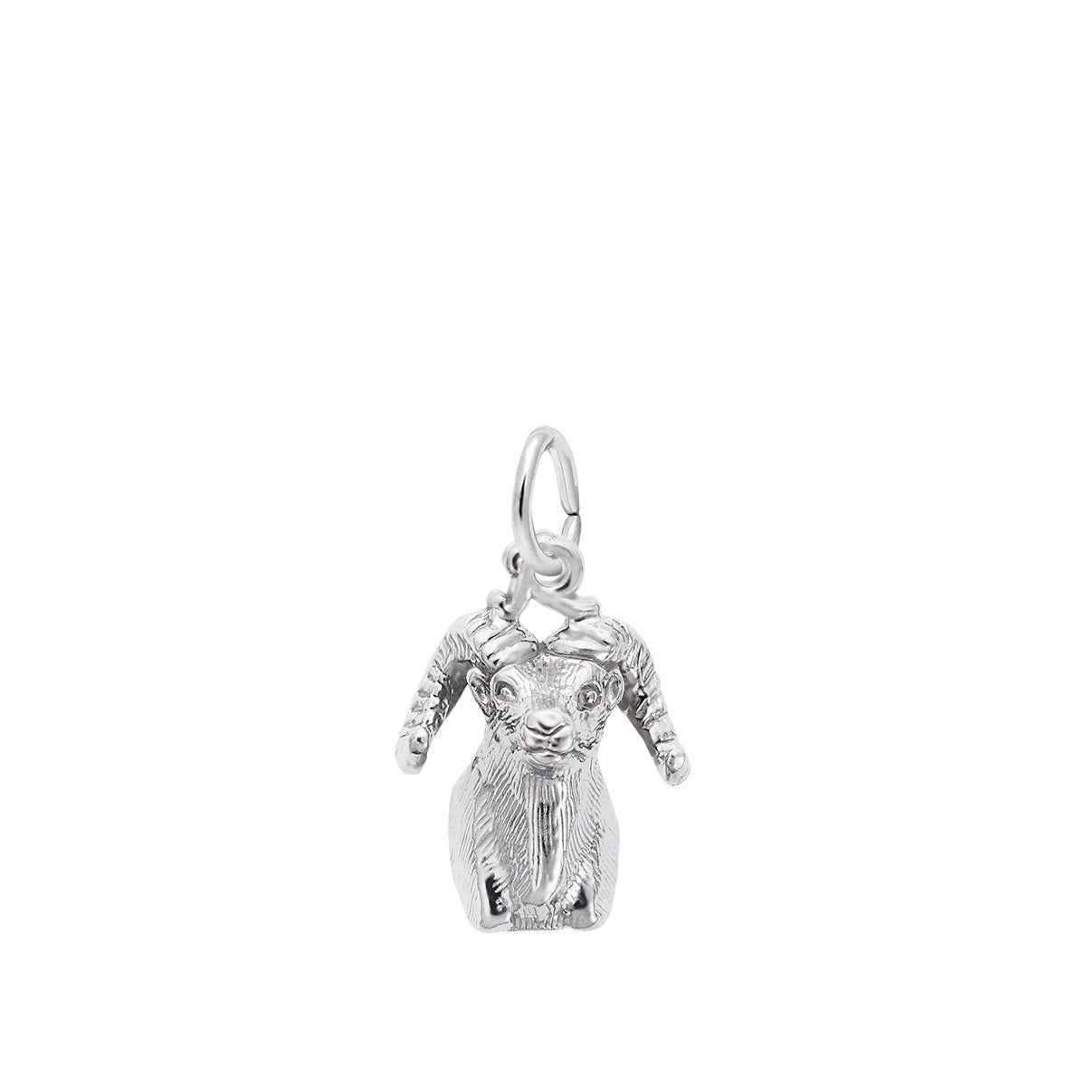 Sheep Head Charm in Sterling Silver