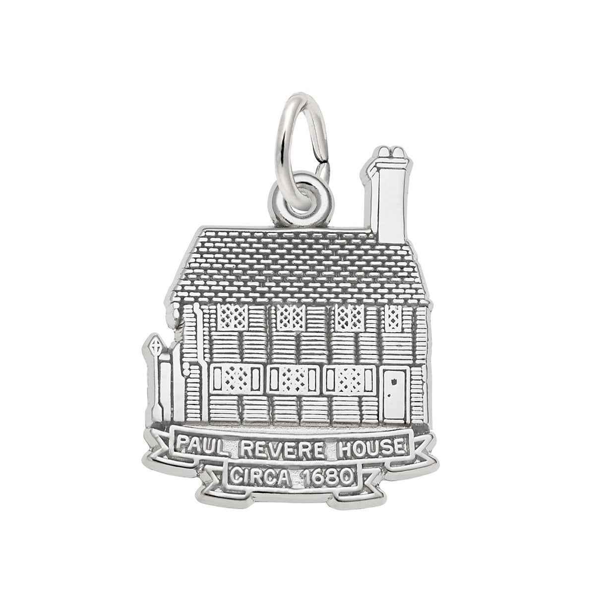 Paul Revere House Charm in Sterling Silver