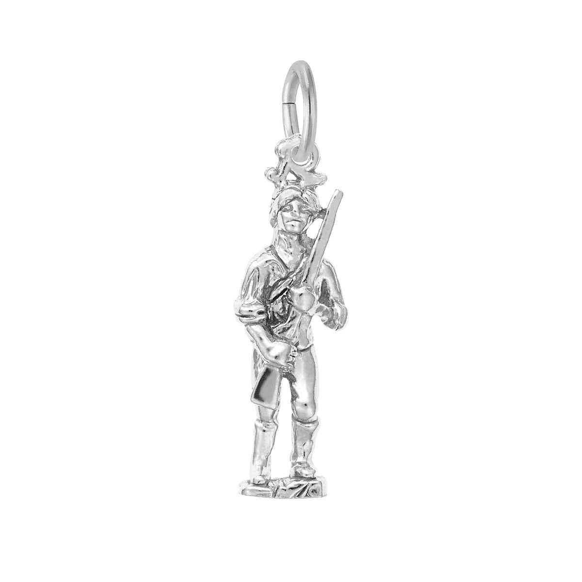 Minute Man Charm in Sterling Silver