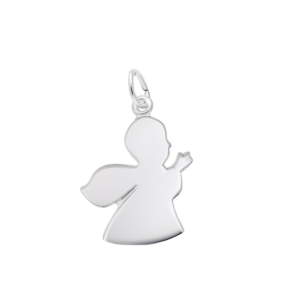 Angel Silhouette Charm Sterling Silver
