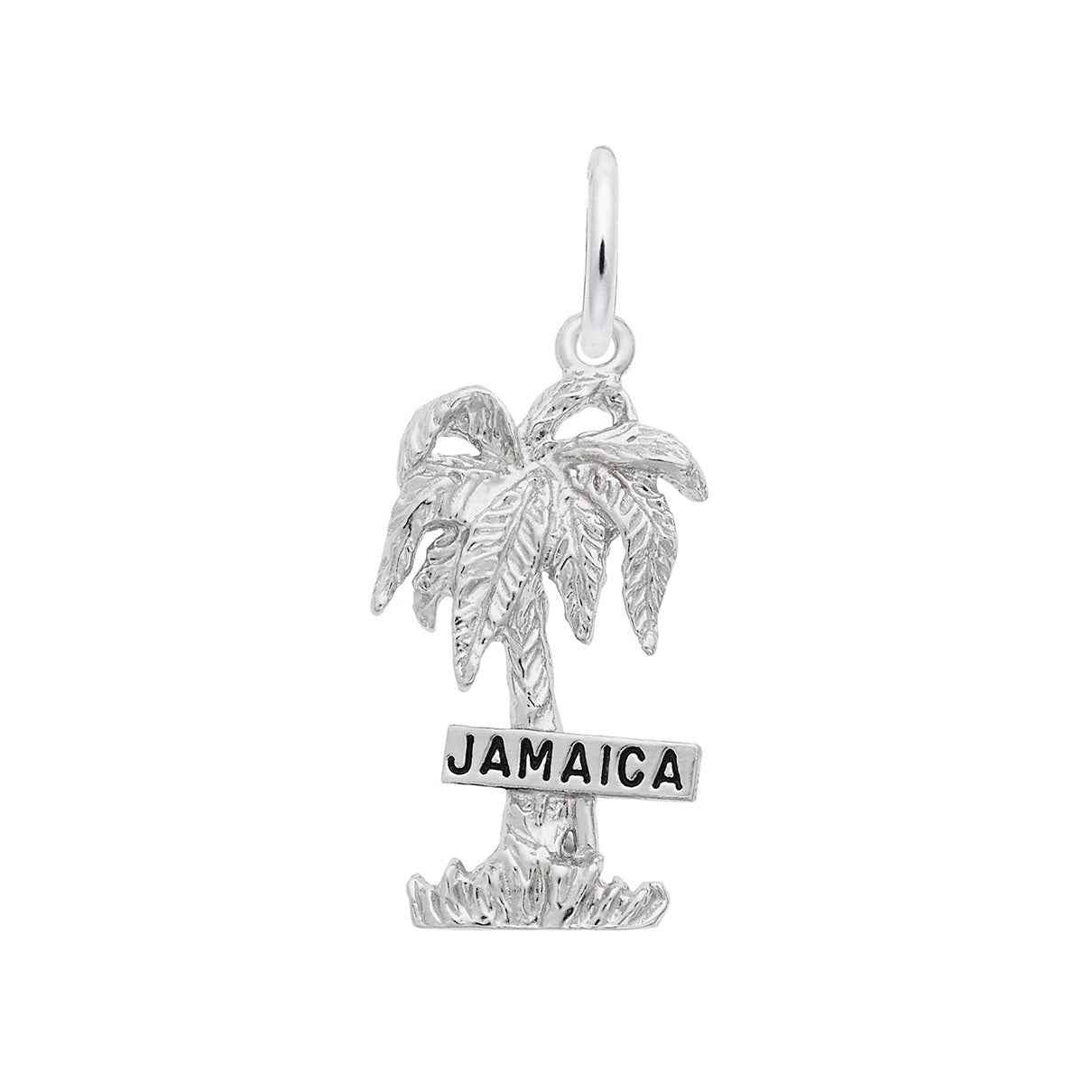 Jamaica Palm Sign Charm in Sterling Silver