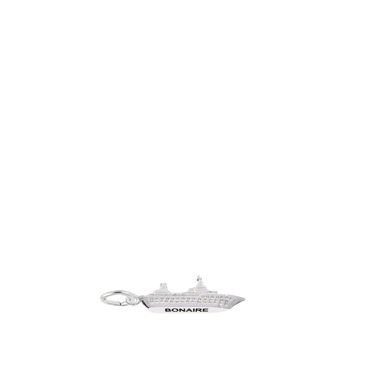 Bonaire Cruise Ship 3D Charm Sterling Silver