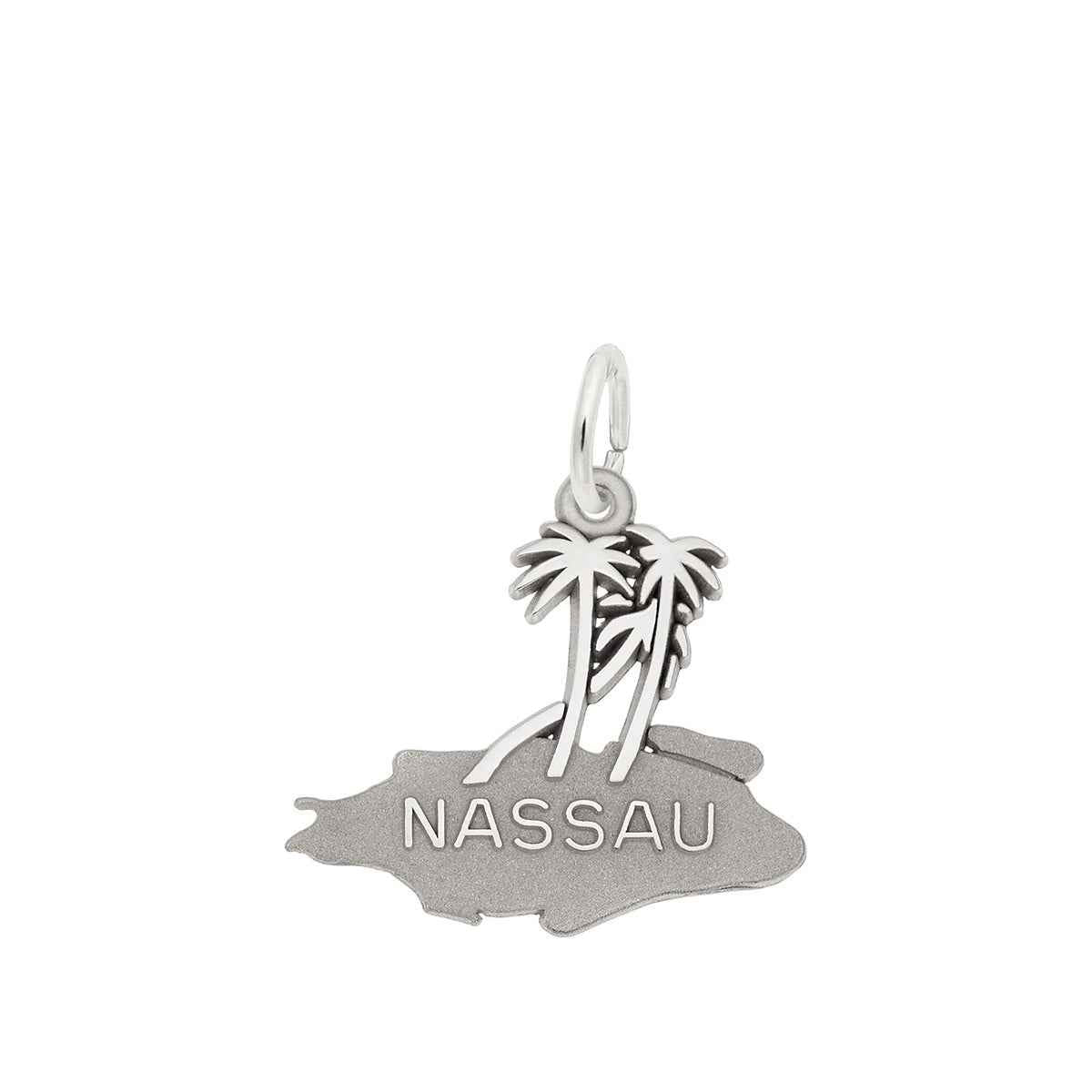 Nassau Palms Charm in Sterling Silver