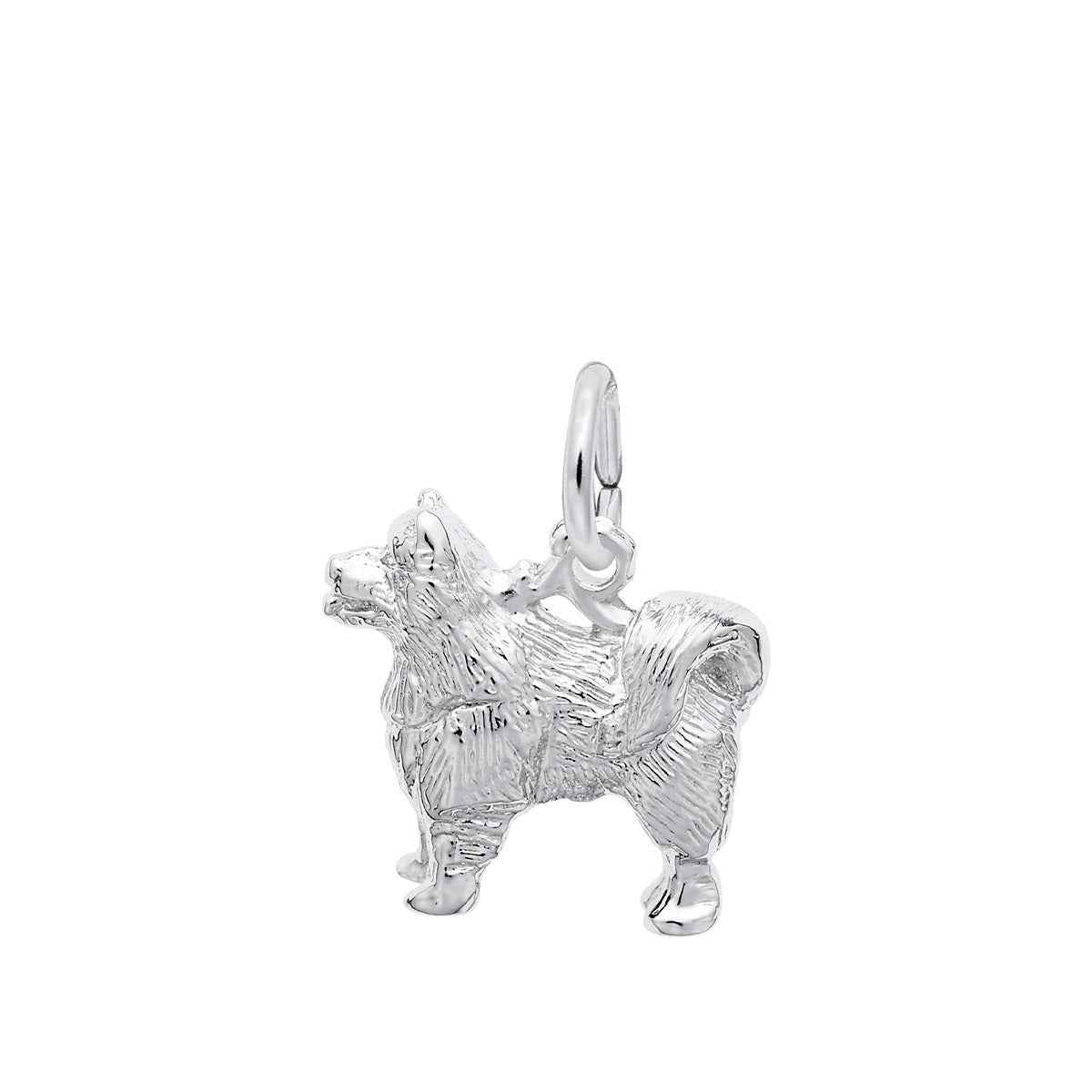Samoyed Charm in Sterling Silver