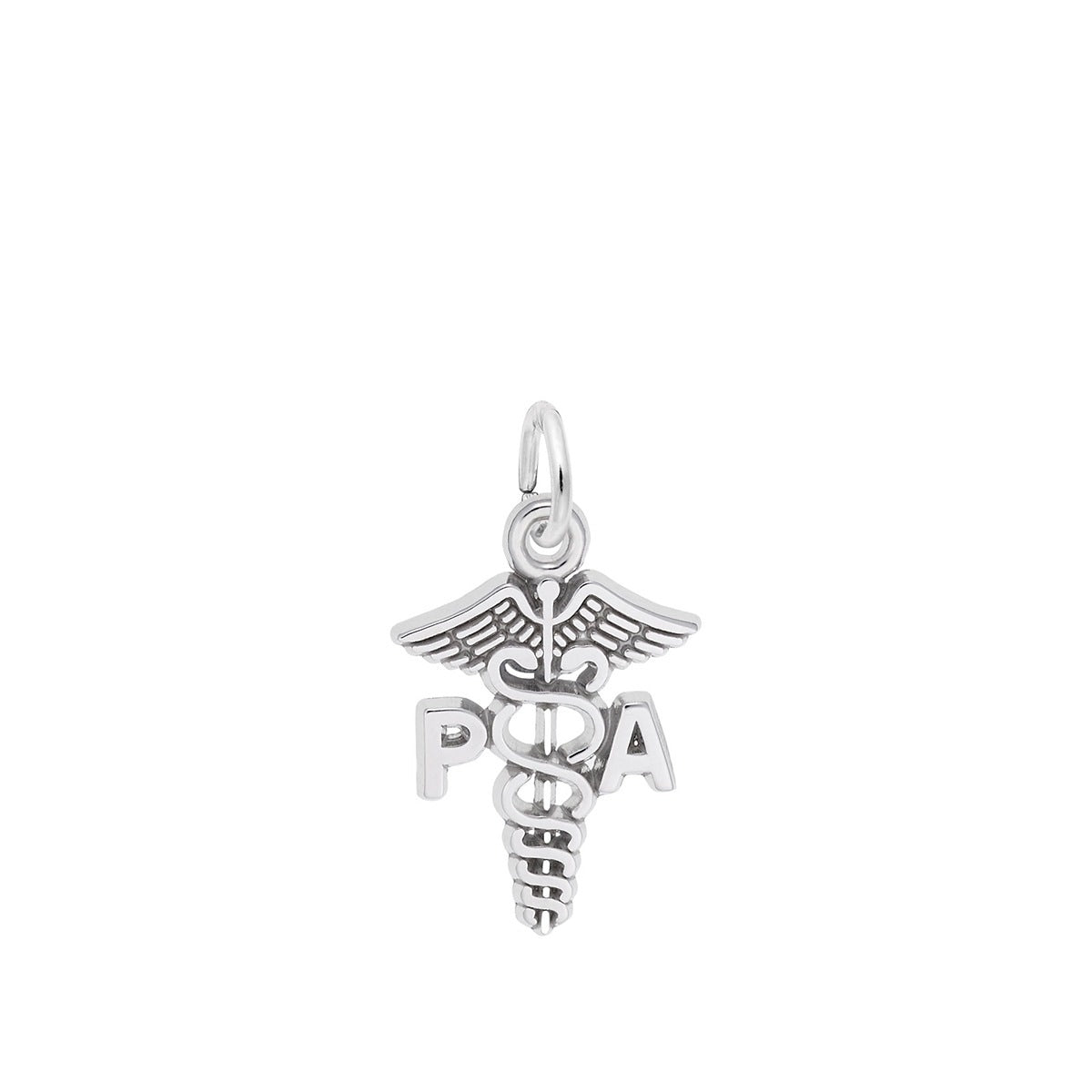 Pa Caduceus Charm Sterling Silver