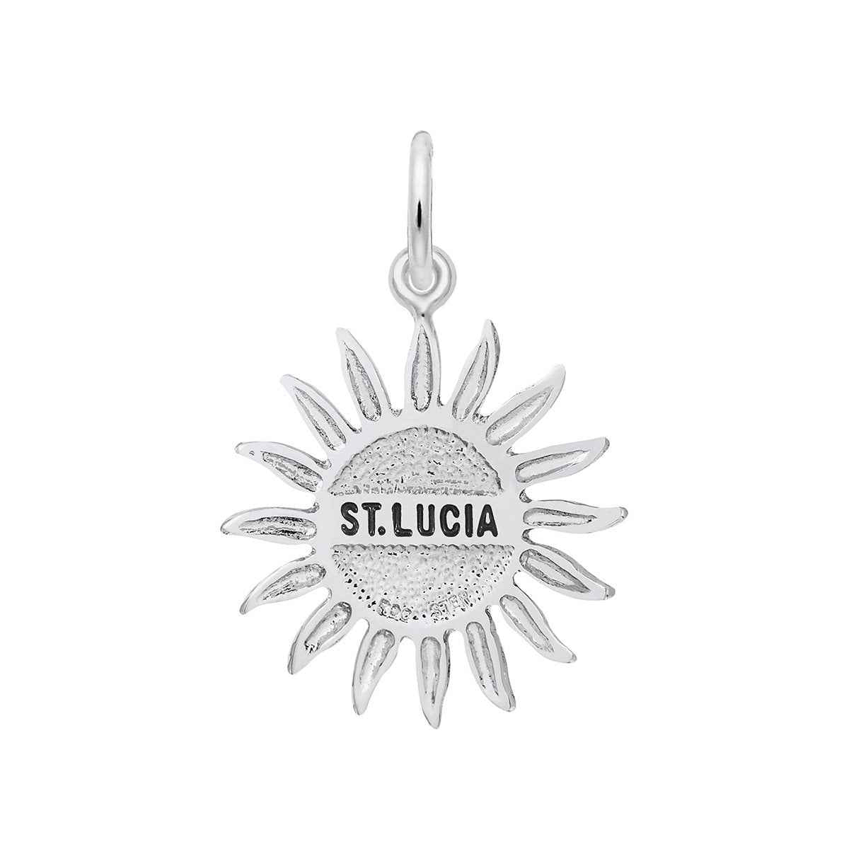 St. Lucia Sun Large Charm in Sterling Silver