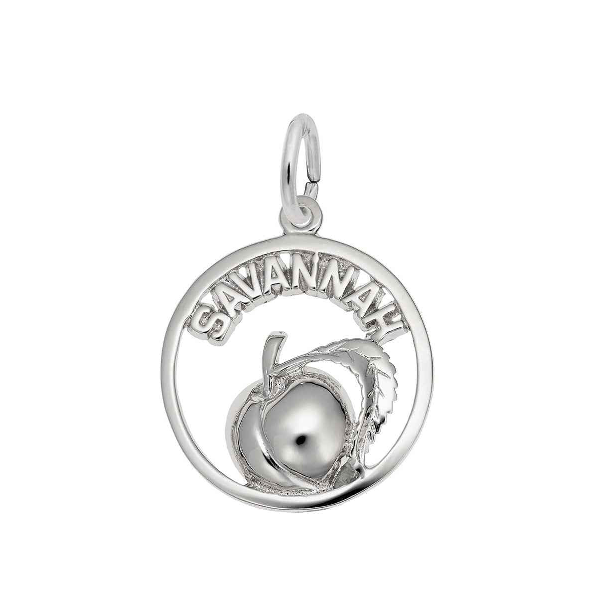 Savannah Peach Charm in Sterling Silver