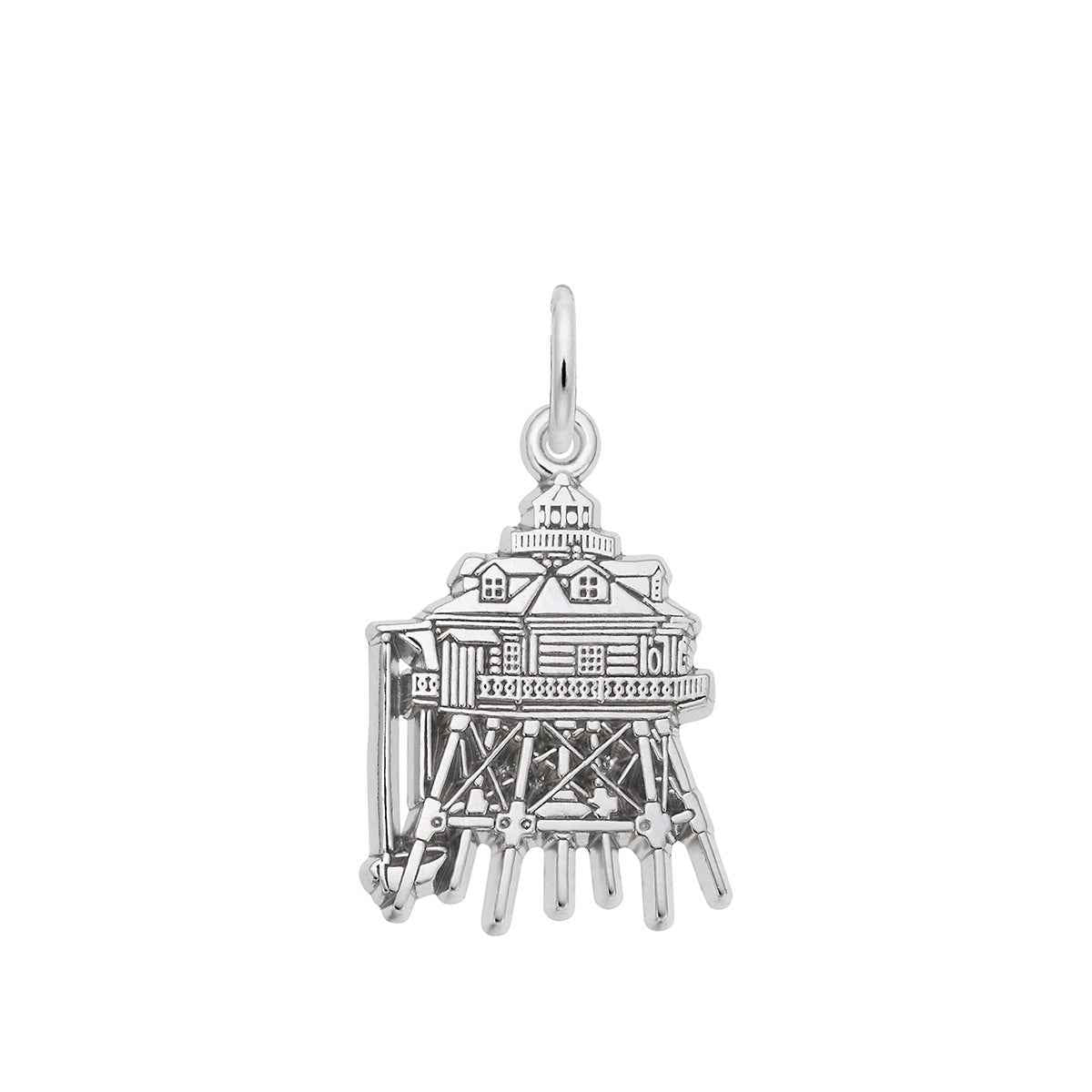 Thomas Point Md Lighthouse Charm in Sterling Silver