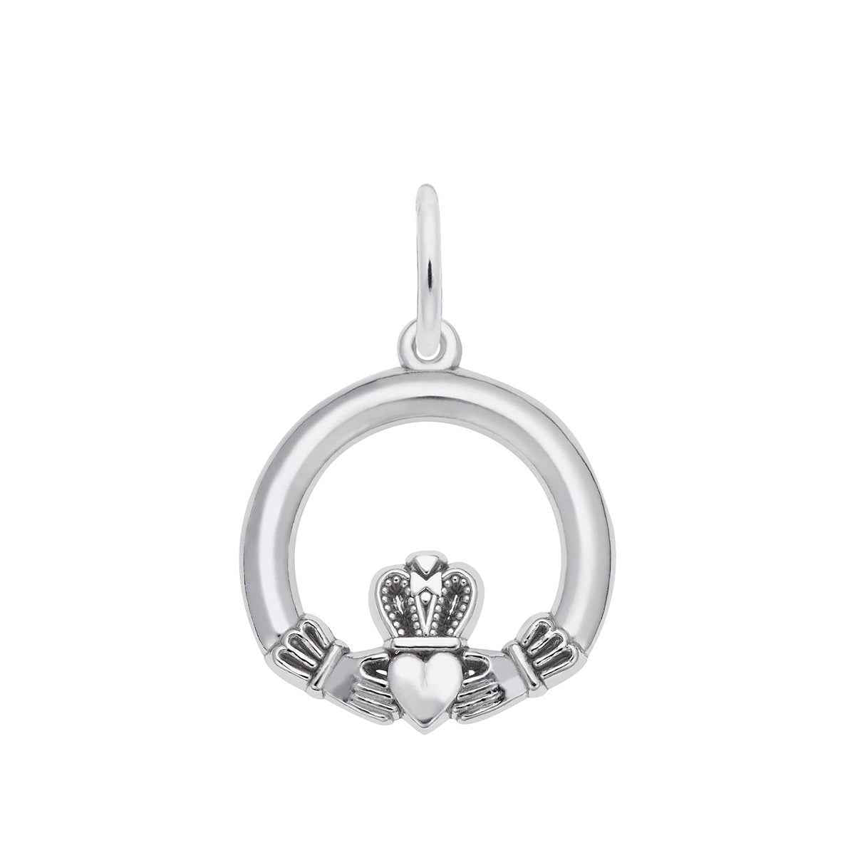 Claddagh Charm in Sterling Silver