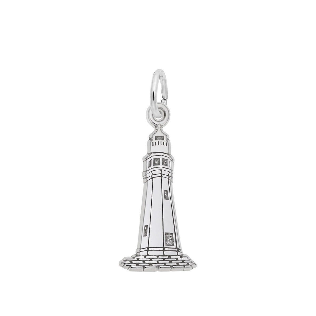 Buffalo Lighthouse Charm Sterling Silver