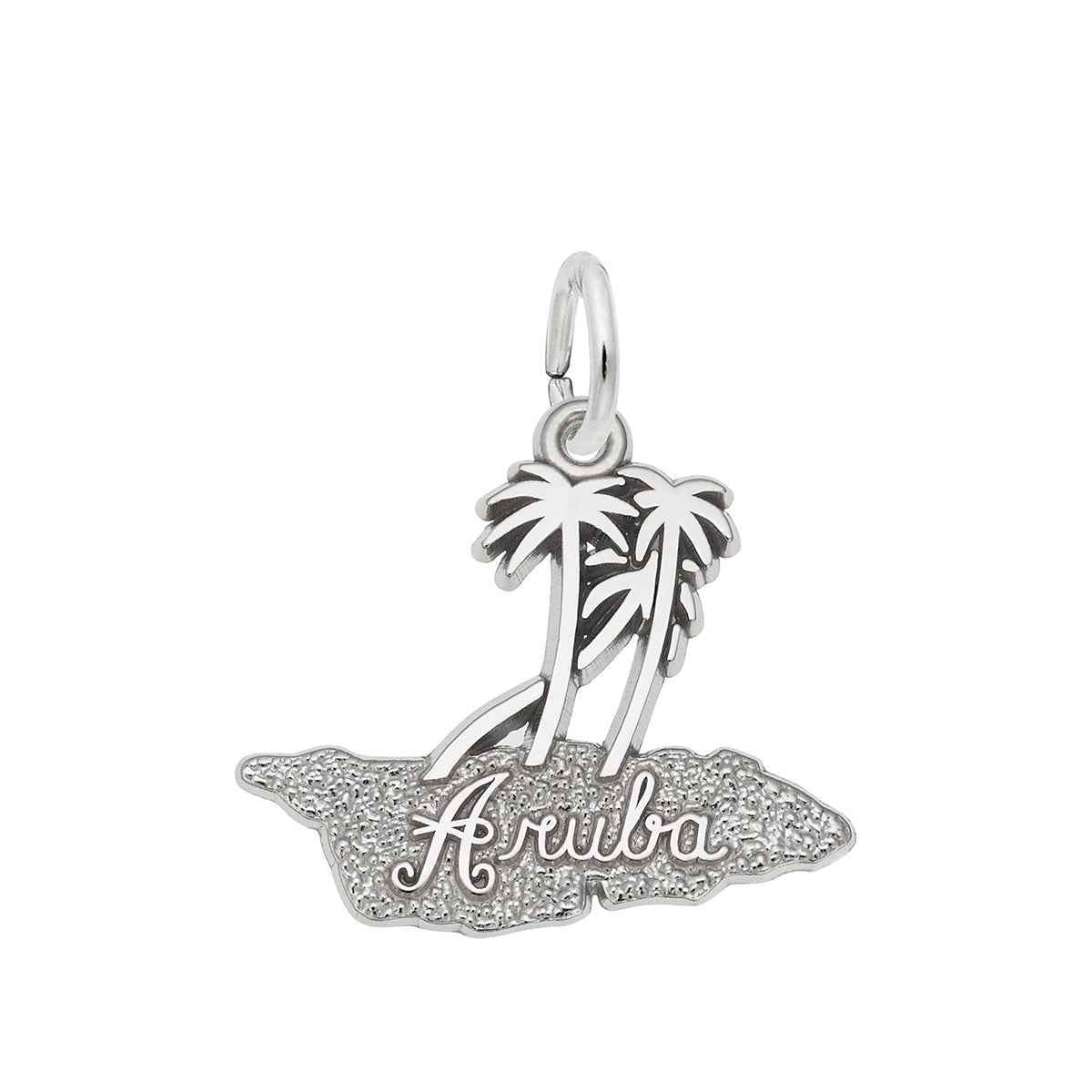 Aruba Palm Tree Charm in Sterling Silver