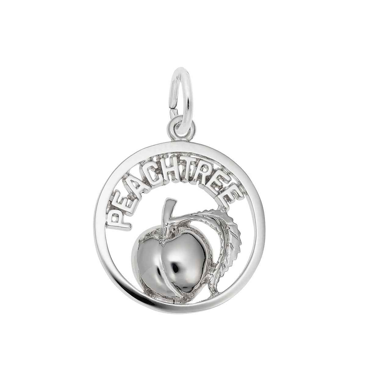 Peachtree Peach Charm in Sterling Silver