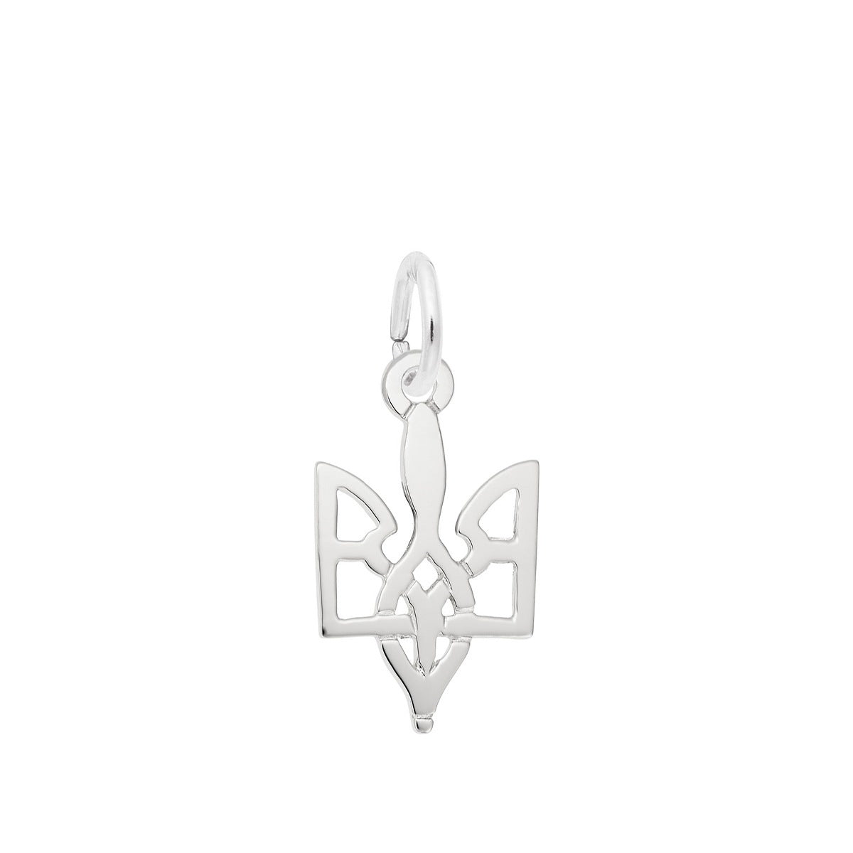 Ukrainian Trident Charm Sterling Silver