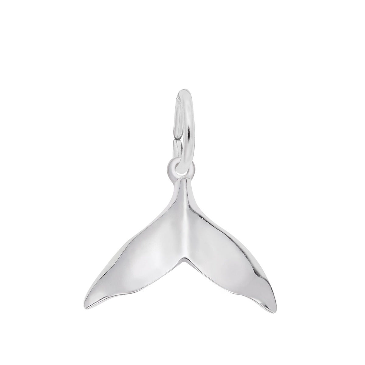 Whale Tail Charm Sterling Silver