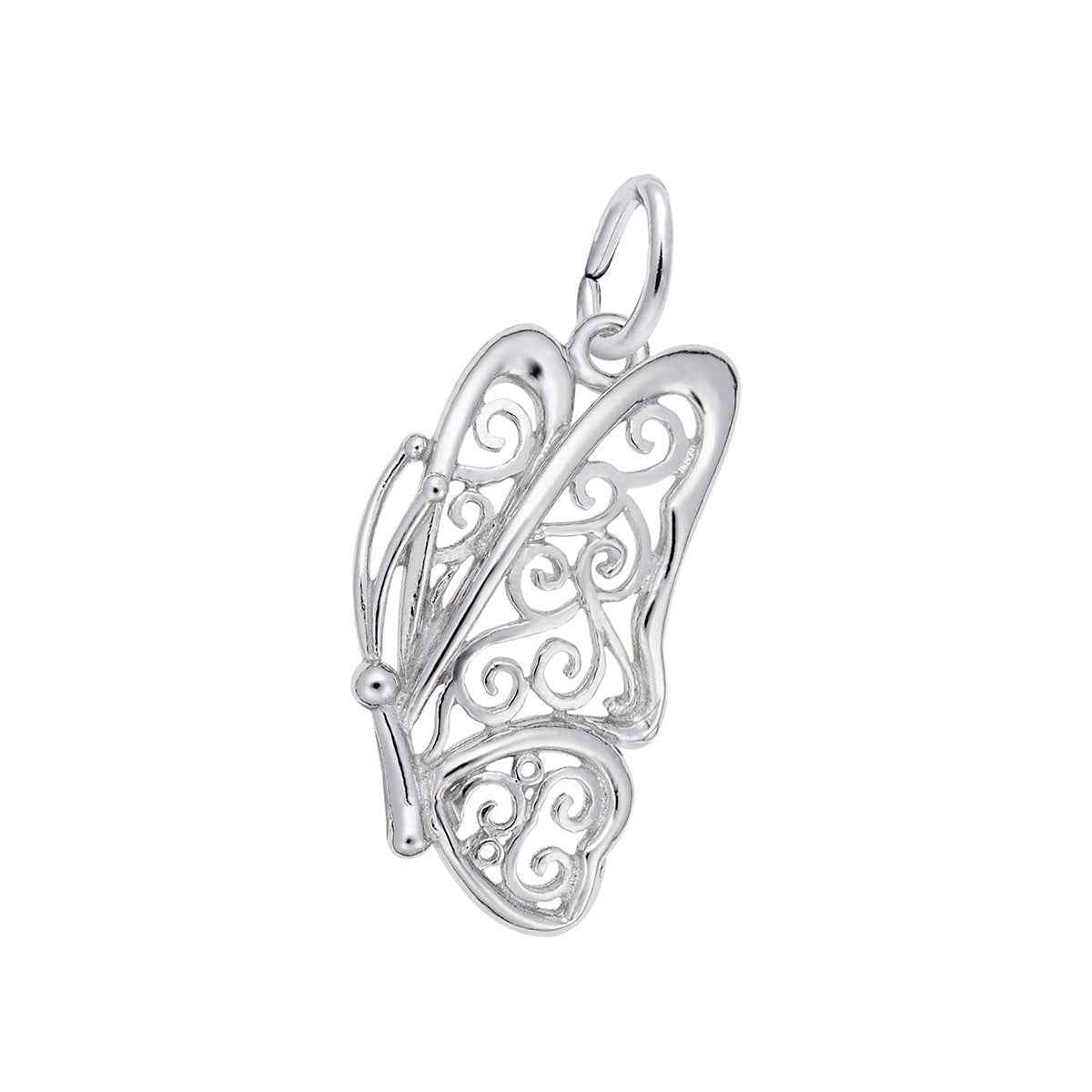 Open Butterfly Charm in Sterling Silver
