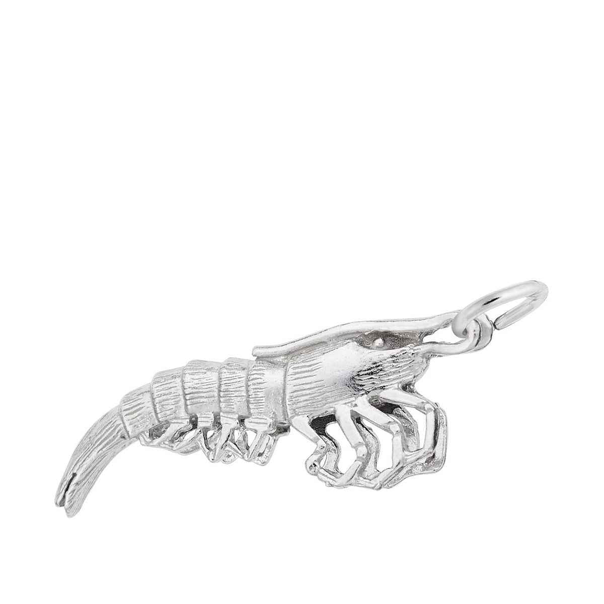 Shrimp Charm in Sterling Silver