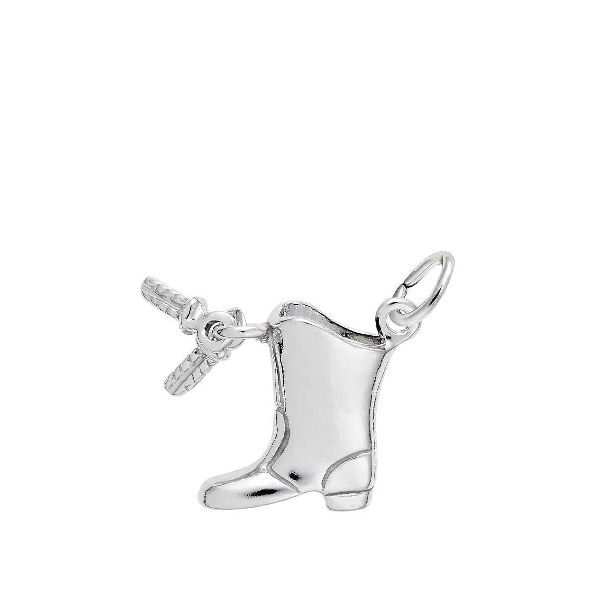 Drill Team Boot Charm in Sterling Silver