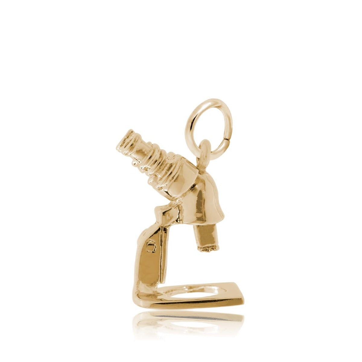 Microscope Charm in 14K Yellow Gold