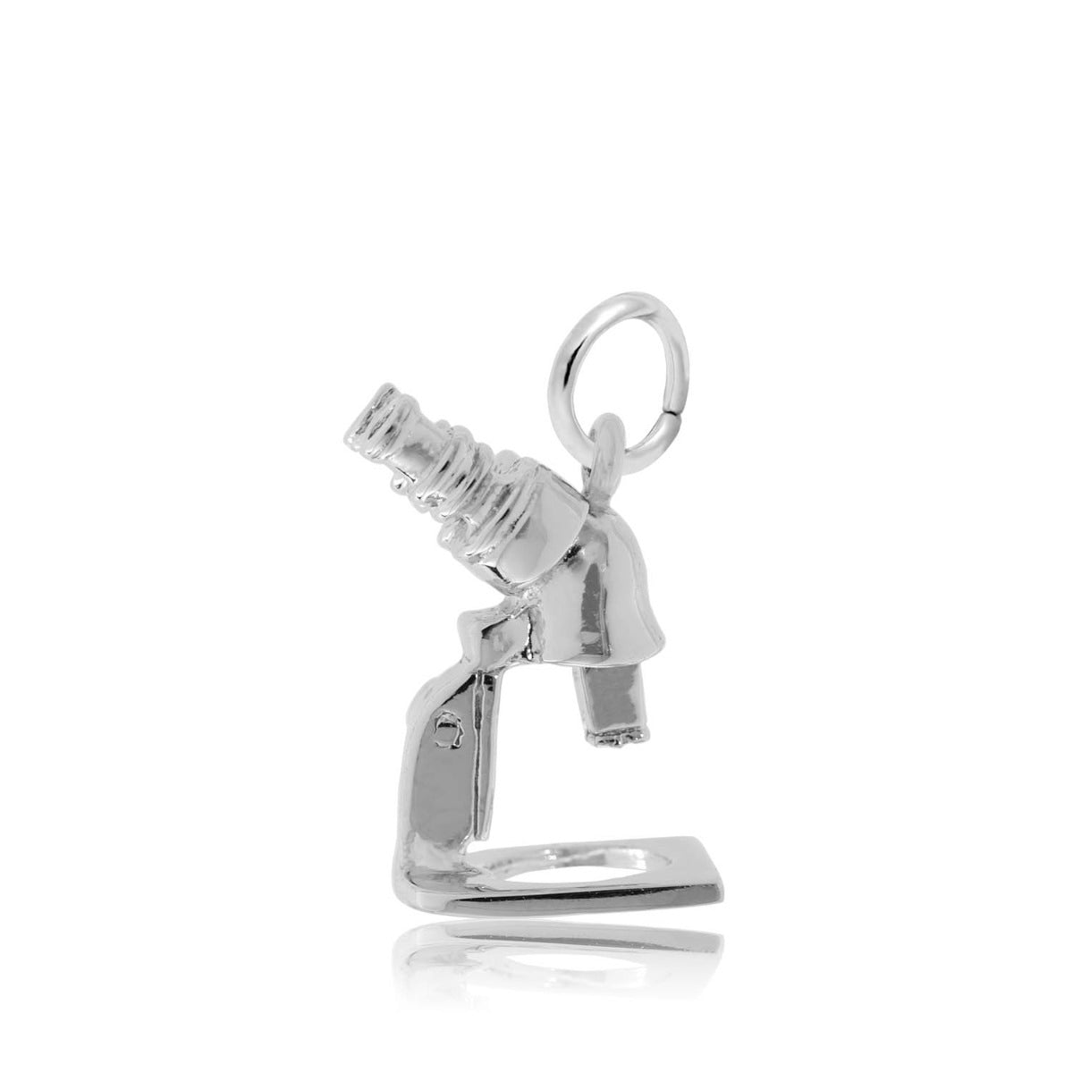 Microscope Charm in Sterling Silver
