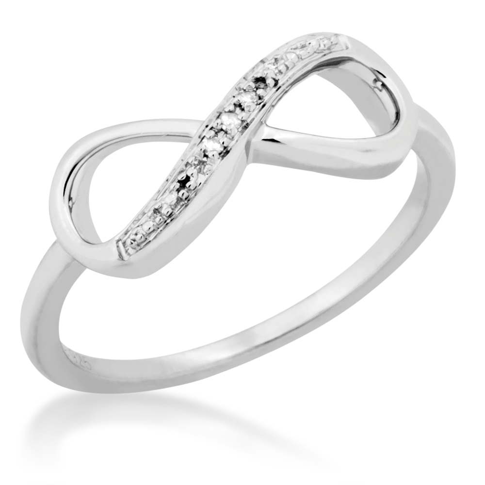 .012 ct. tw. Diamond Infinity Ring in Sterling Silver