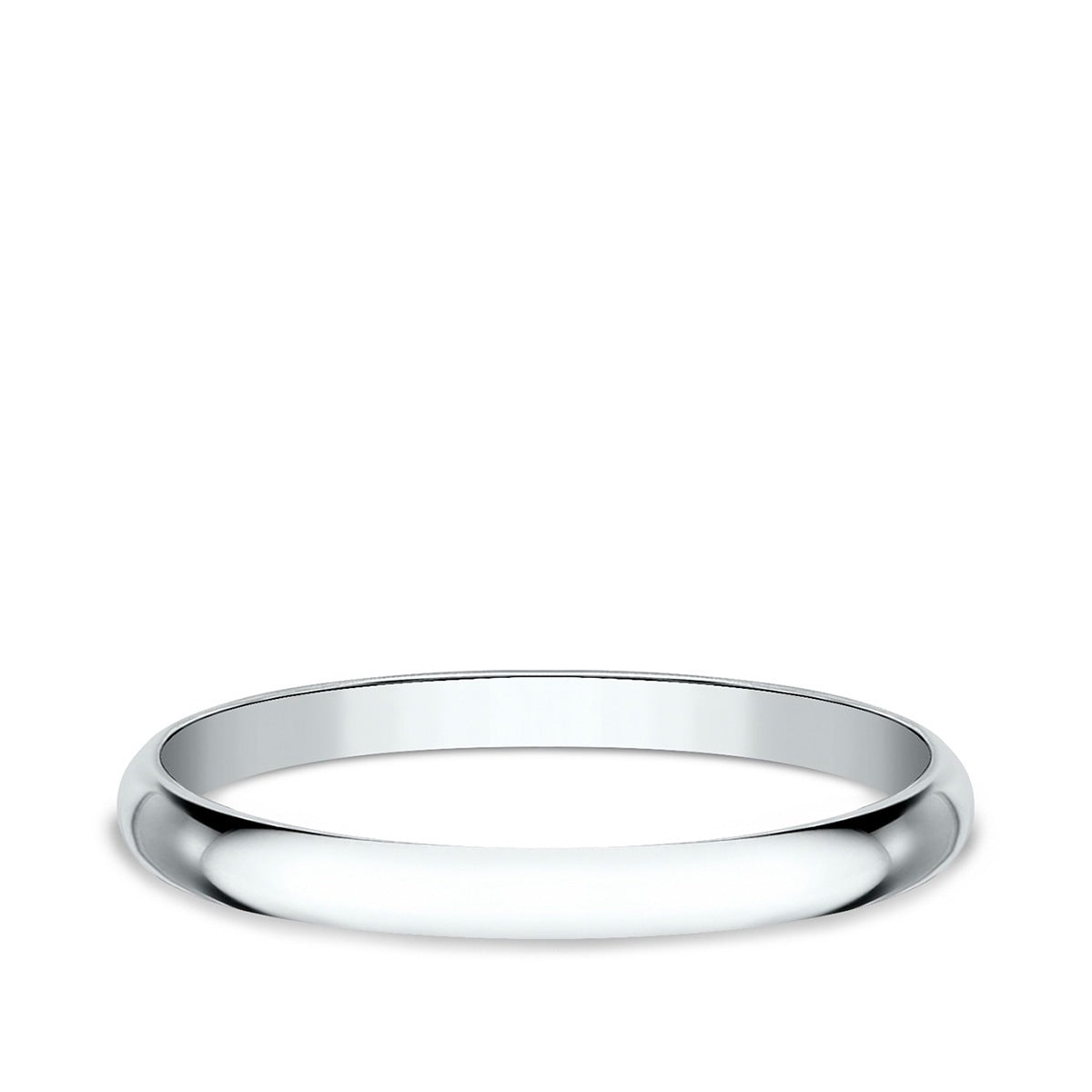 Benchmark Ladies 1.2mm Dome Classic Fit Polished Wedding Ring in 14K White Gold