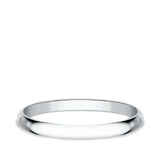 Benchmark Ladies 1.2mm Dome Classic Fit Polished Wedding Ring in 14K White Gold