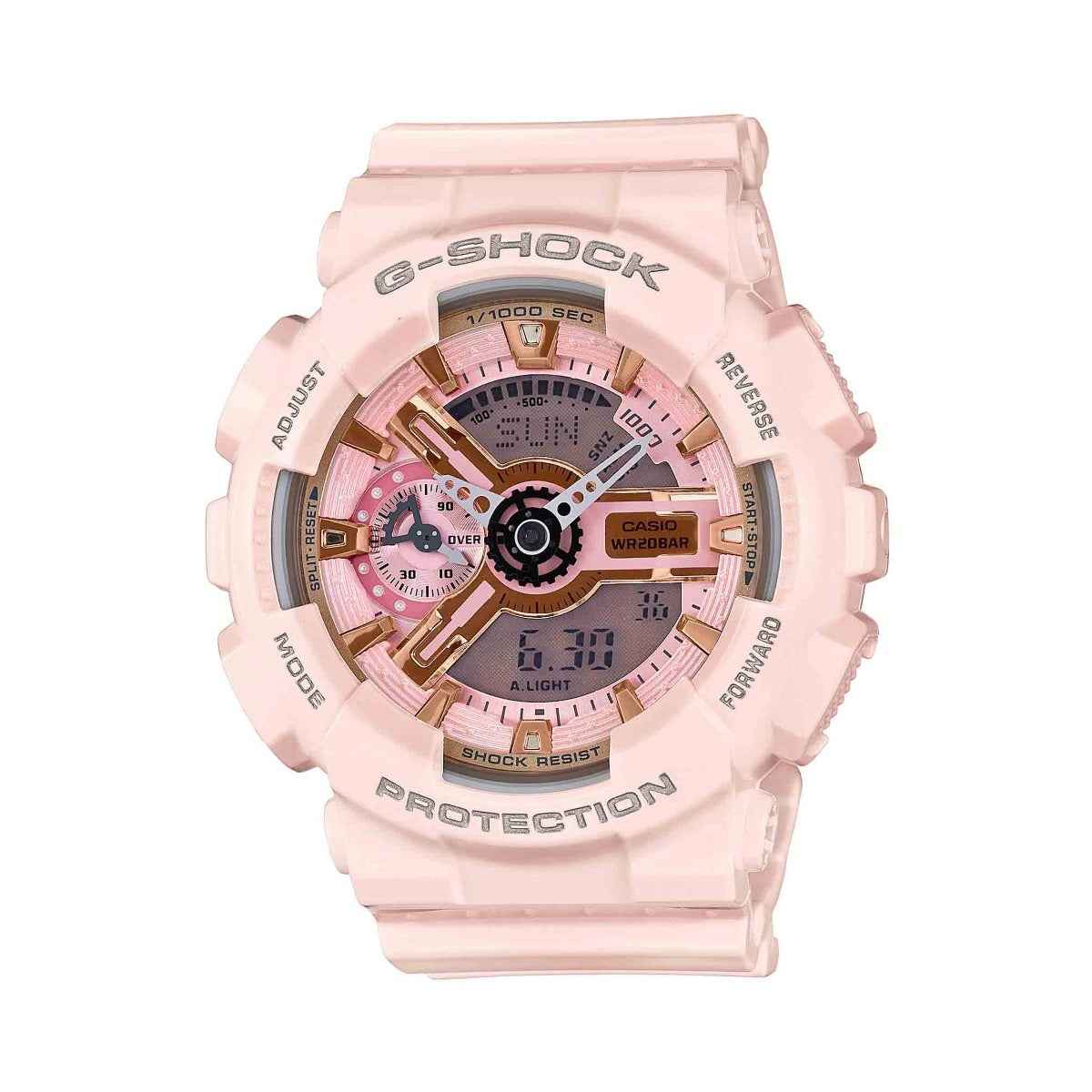G-Shock Ladies' Light Pink and Gold Watch
