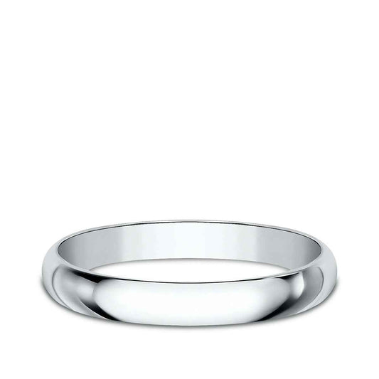 Benchmark Ladies' 2.5mm Dome Classic Fit Polished Wedding Ring in 14K White Gold