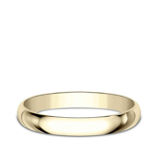 Benchmark Ladies' 2.5mm Dome Classic Fit Polished Wedding Ring in 14K Yellow Gold