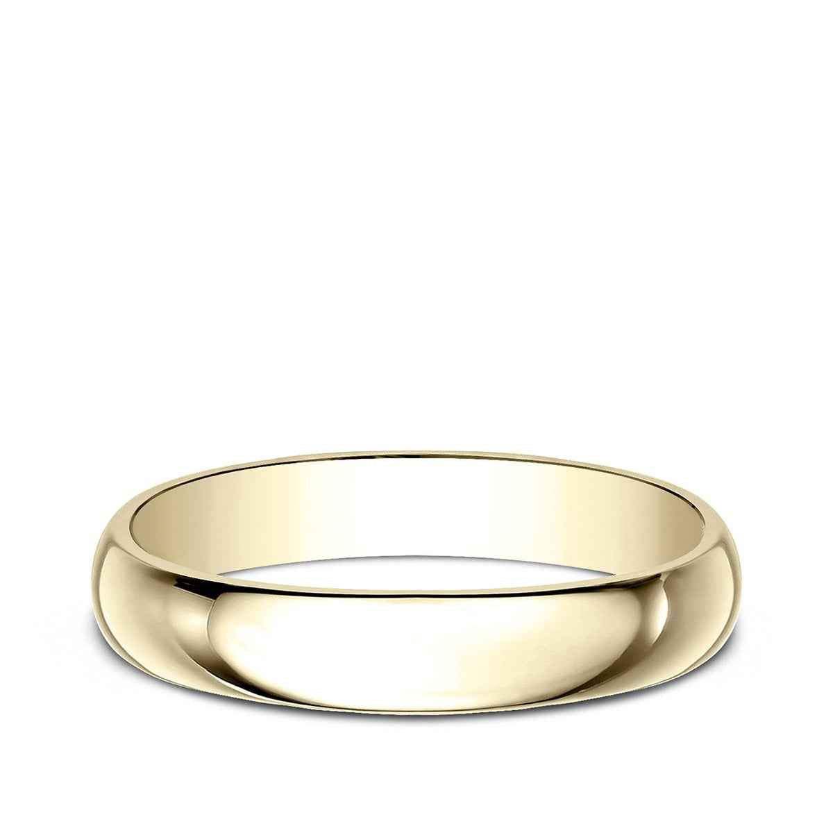 Benchmark Men's 4mm Dome Classic Fit Polished Wedding Ring in 14K Yellow Gold