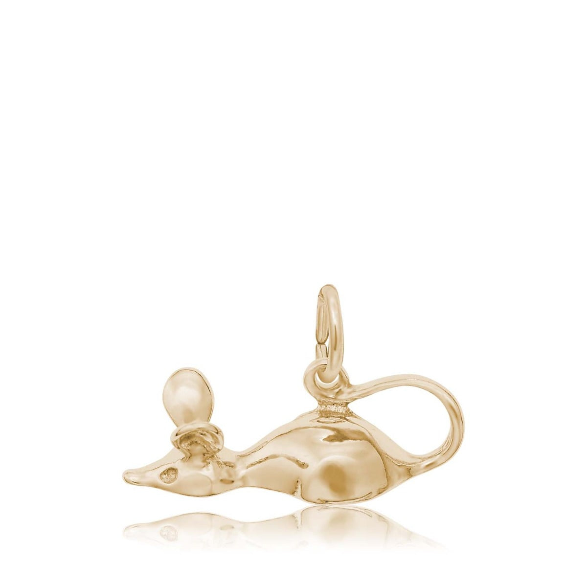 Mouse Charm in 14K Yellow Gold