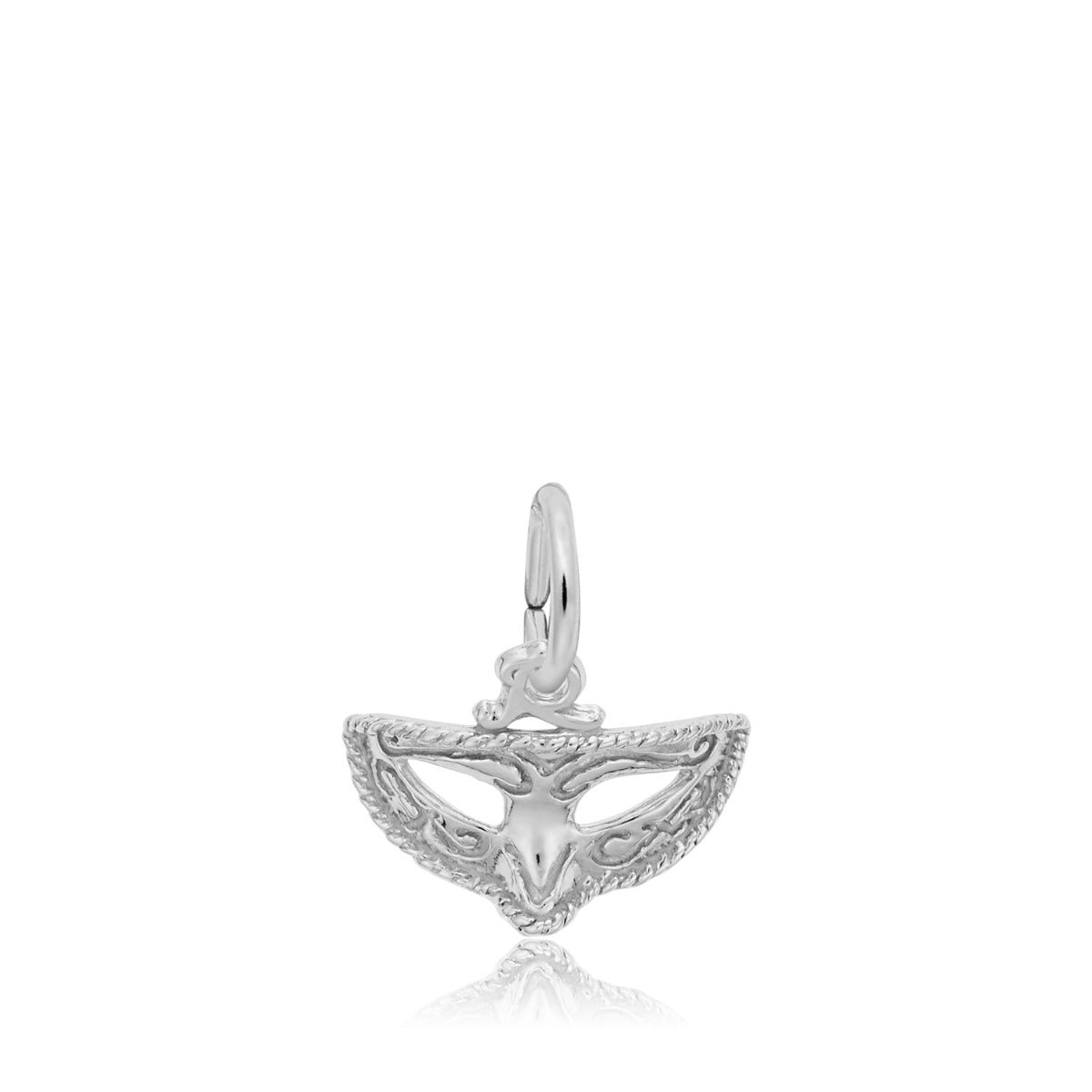 Mardi Gras Mask Charm in Sterling Silver