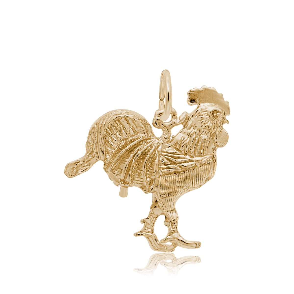 Rooster Charm in 14K Yellow Gold