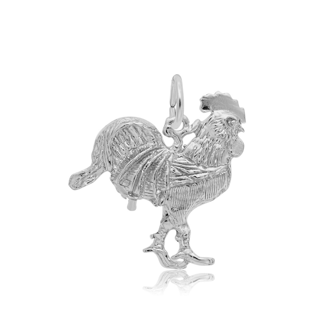Rooster Charm in Sterling Silver