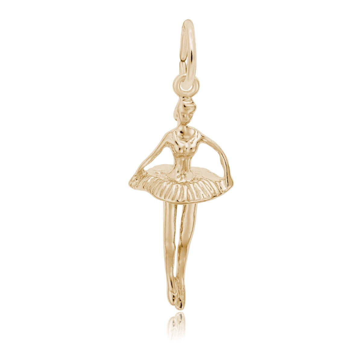 Pointed Toes Ballerina Charm in 14K Yellow Gold