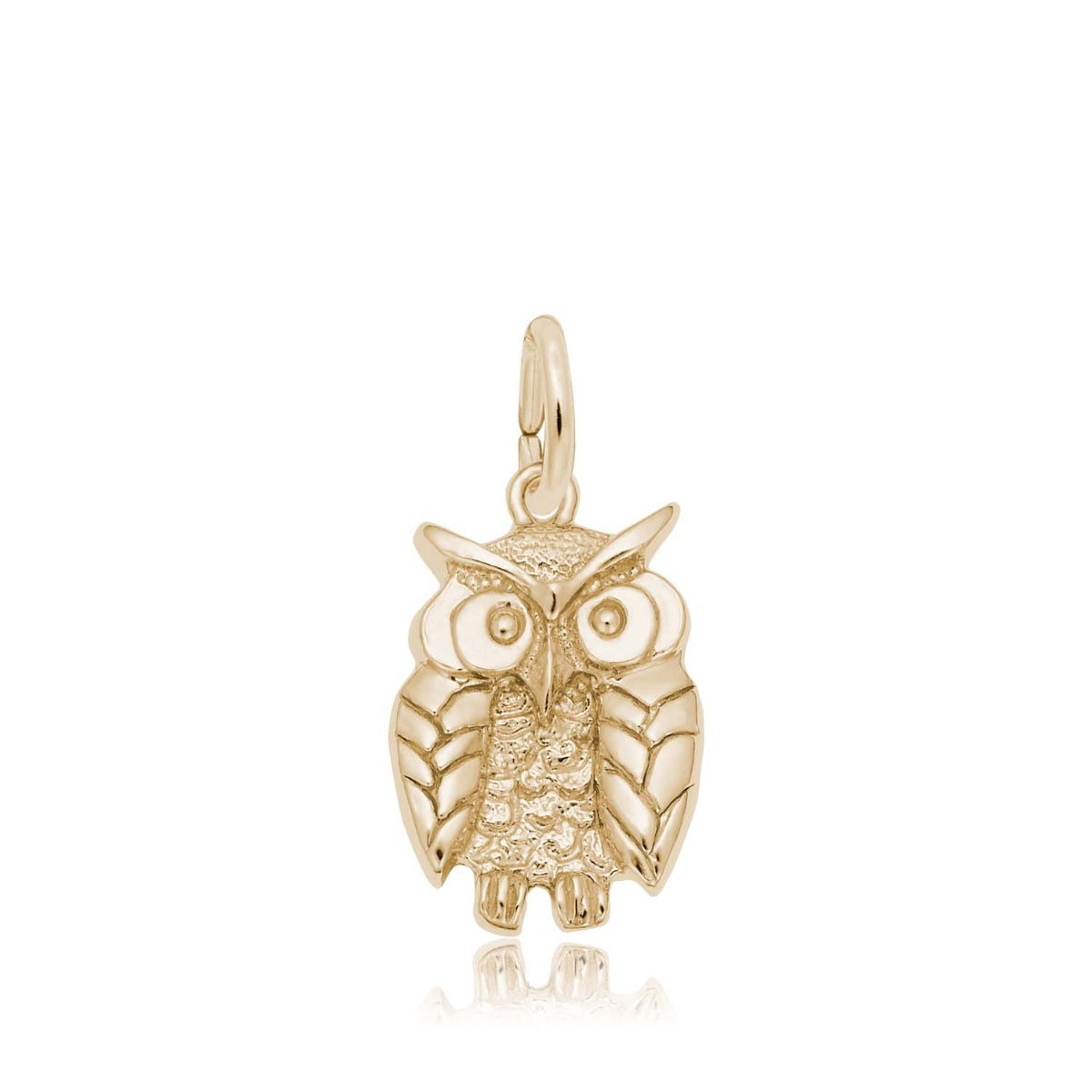 Wise Owl Charm in 14K Yellow Gold