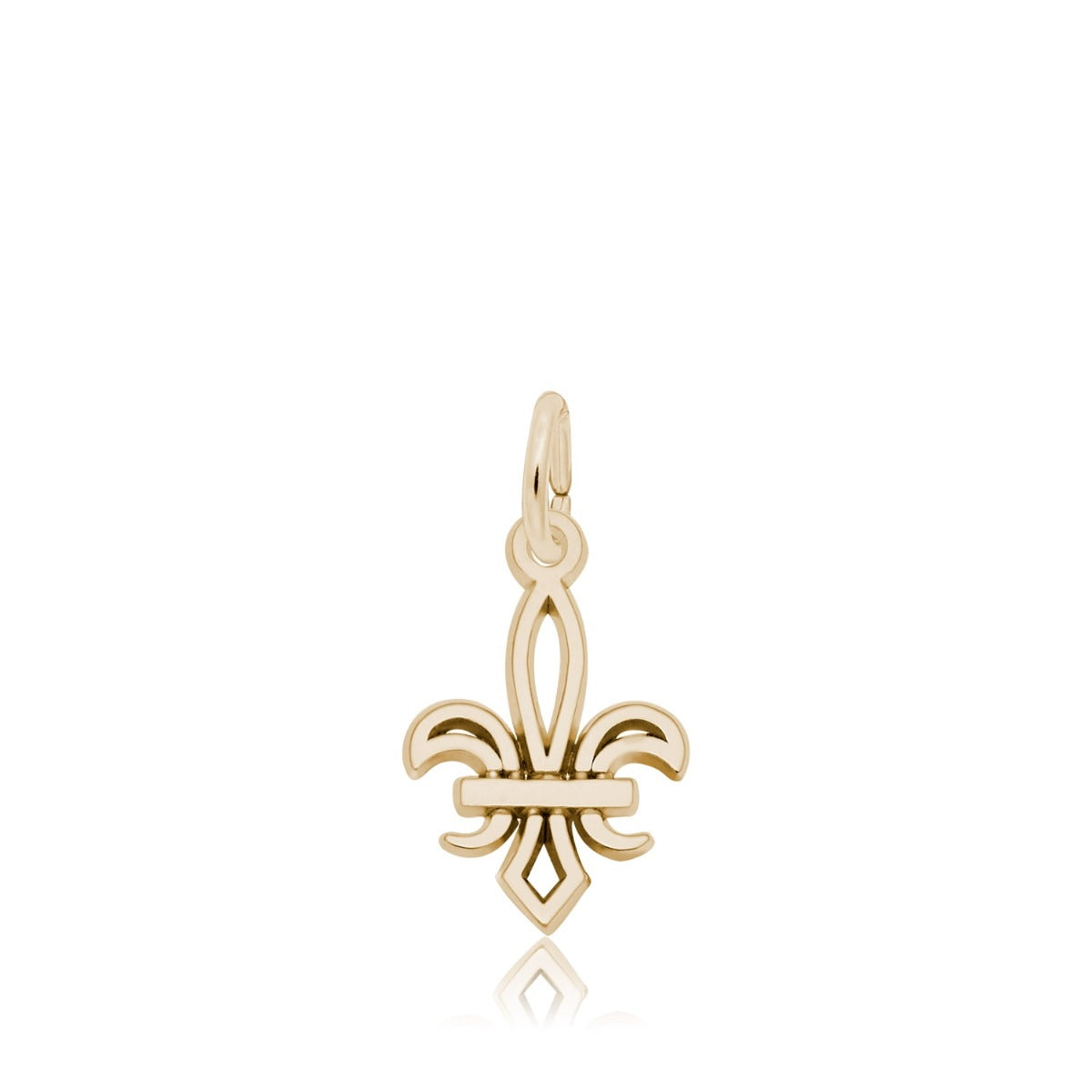 Petite Fleur de Lis Charm in 14K Yellow Gold