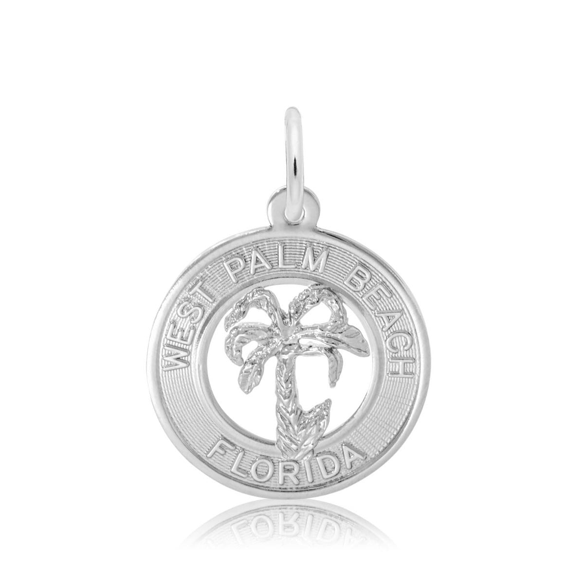 West Palm Beach Florida Charm in Sterling Silver