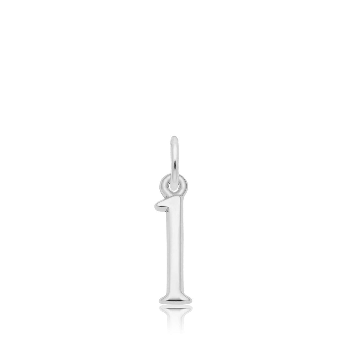 Number 1 Charm in Sterling Silver