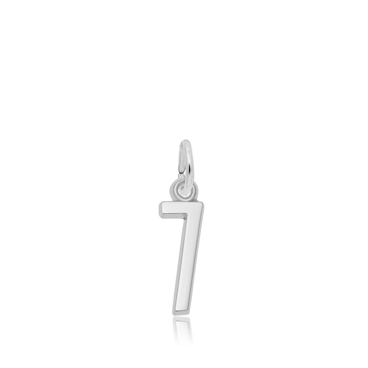 Number 7 Charm in Sterling Silver