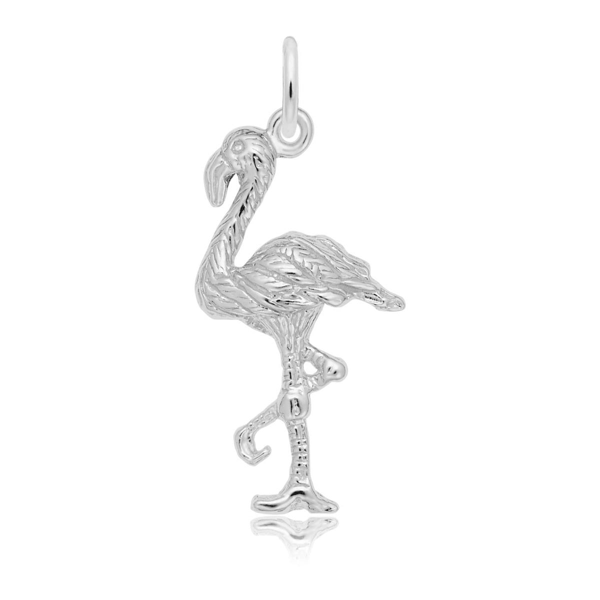 Flamingo Charm in Sterling Silver